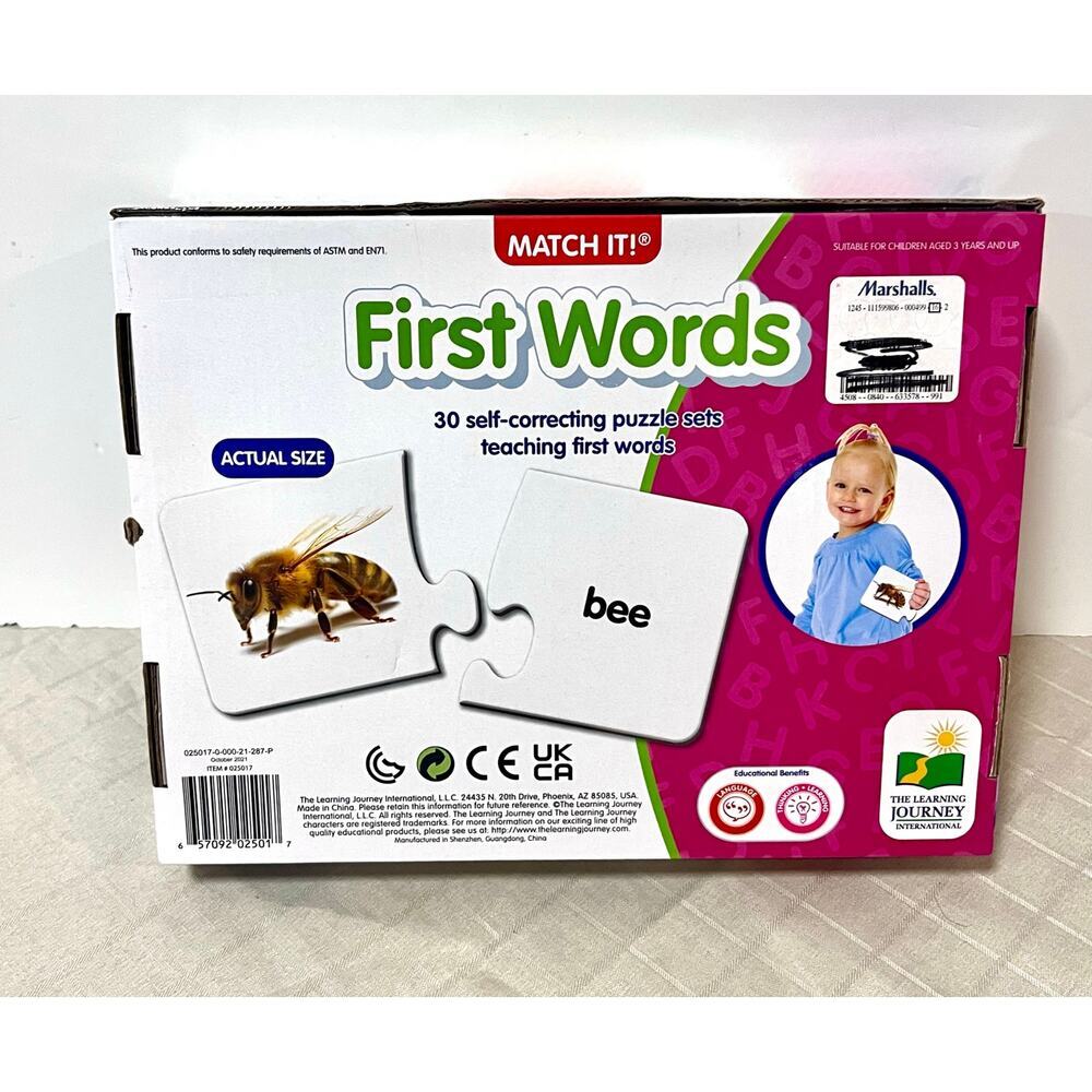 The Learning Journey Words
Match It 29 of 30 self correcting puzzles alphabet